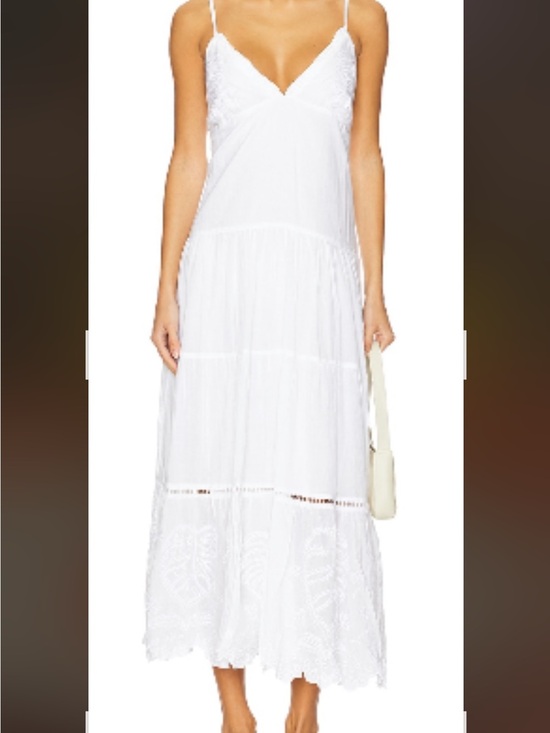 PQ Swim Dresses & Skirts - NWT PQ Swim White Lace-Detail Maxi Dress with Spaghetti Straps